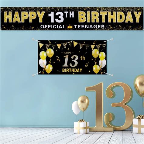 13th birthday signs|large happy 13th birthday sign.